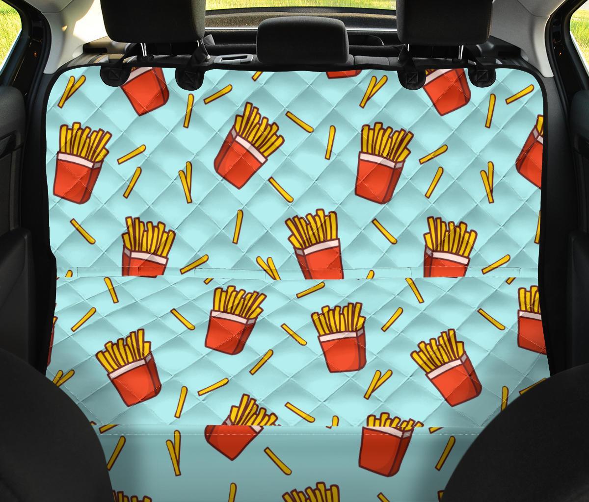 French Fries Print Pattern Pet Car Seat Cover-grizzshop