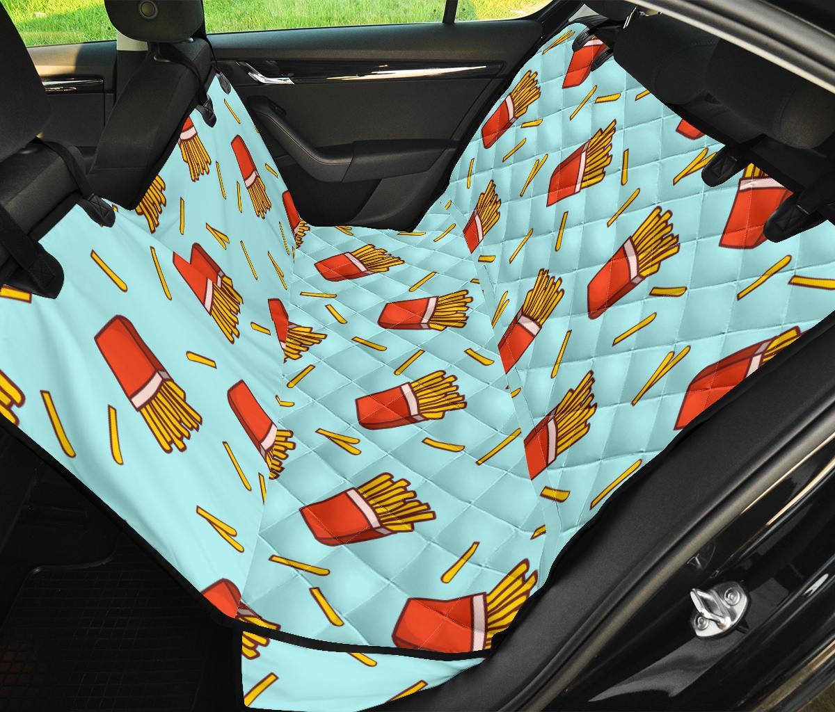 French Fries Print Pattern Pet Car Seat Cover-grizzshop