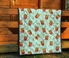 French Fries Print Pattern Quilt-grizzshop