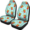 French Fries Print Pattern Universal Fit Car Seat Covers-grizzshop