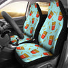 French Fries Print Pattern Universal Fit Car Seat Covers-grizzshop