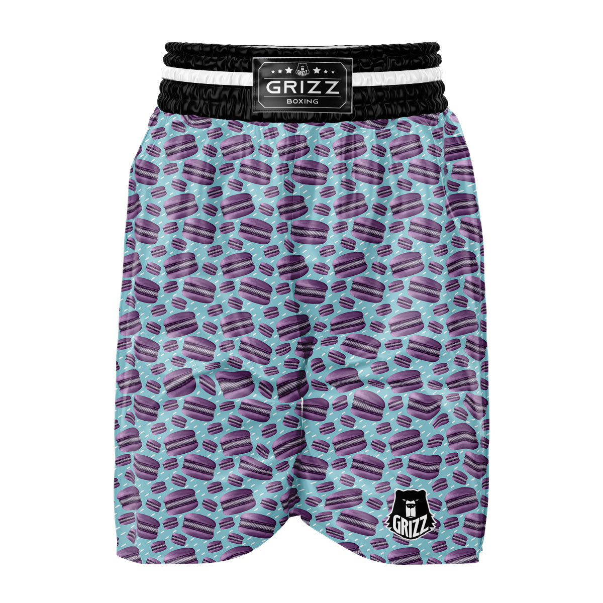 French Macarons Print Pattern Boxing Shorts-grizzshop