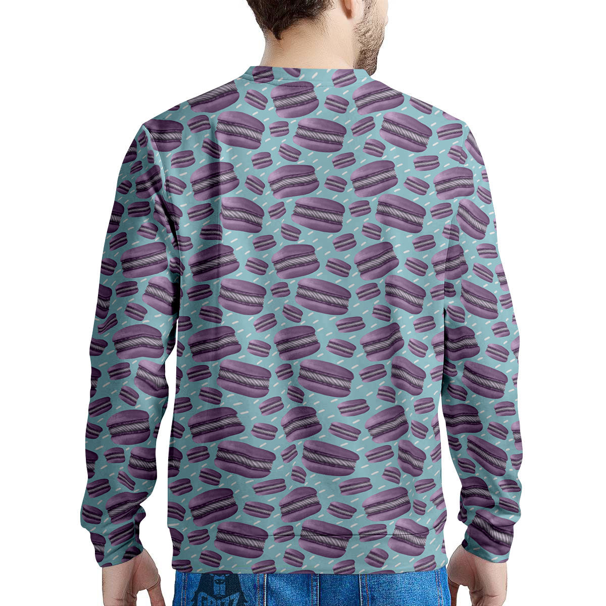 French Macarons Print Pattern Men's Sweatshirt-grizzshop
