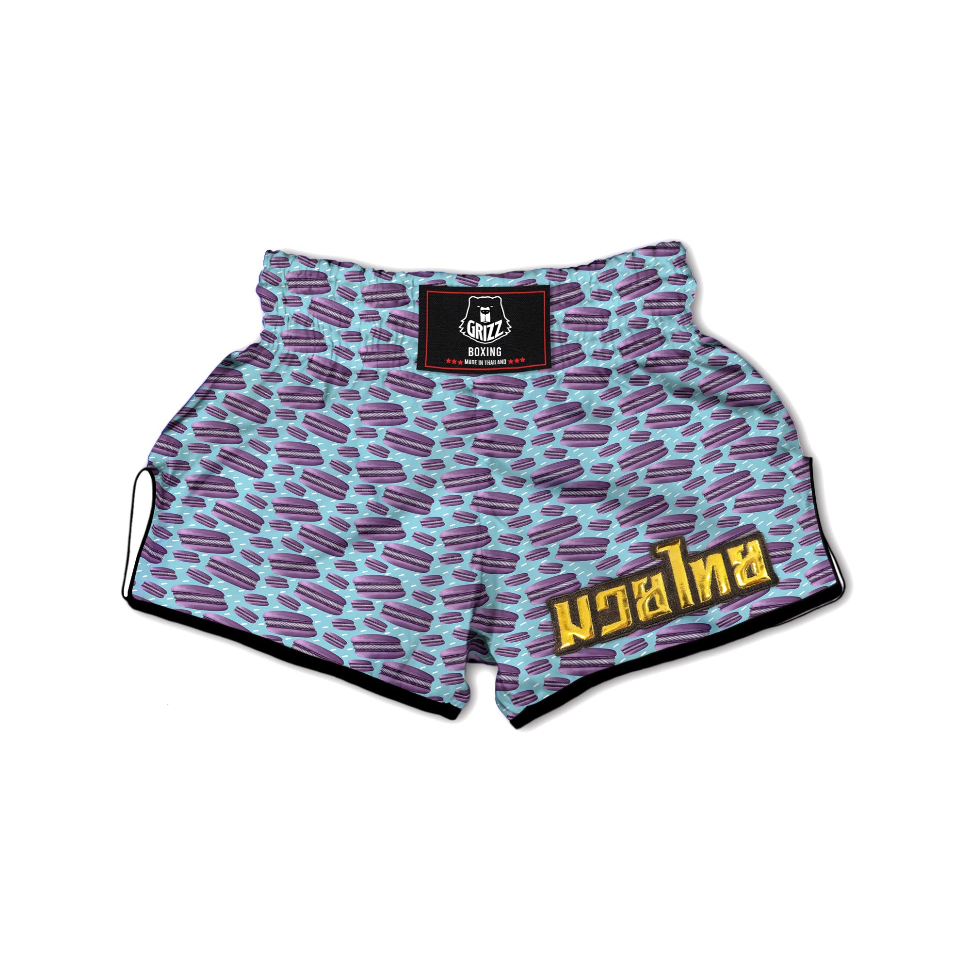 French Macarons Print Pattern Muay Thai Boxing Shorts-grizzshop