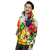 Fresh Green Fruit And Vegetables Print Men's Hoodie-grizzshop