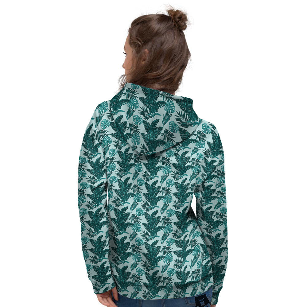 Fresh Leaf Tropical Print Women's Hoodie-grizzshop