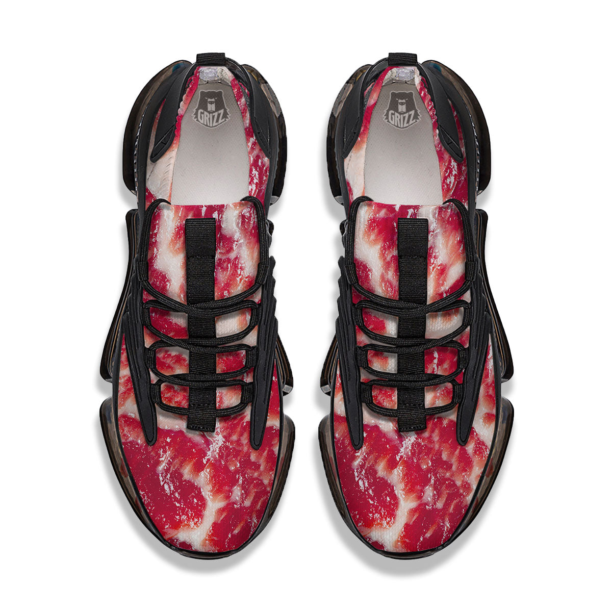 Fresh Meat Print Black Gym Shoes-grizzshop