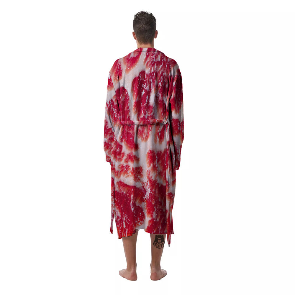 Fresh Meat Print Men's Robe-grizzshop
