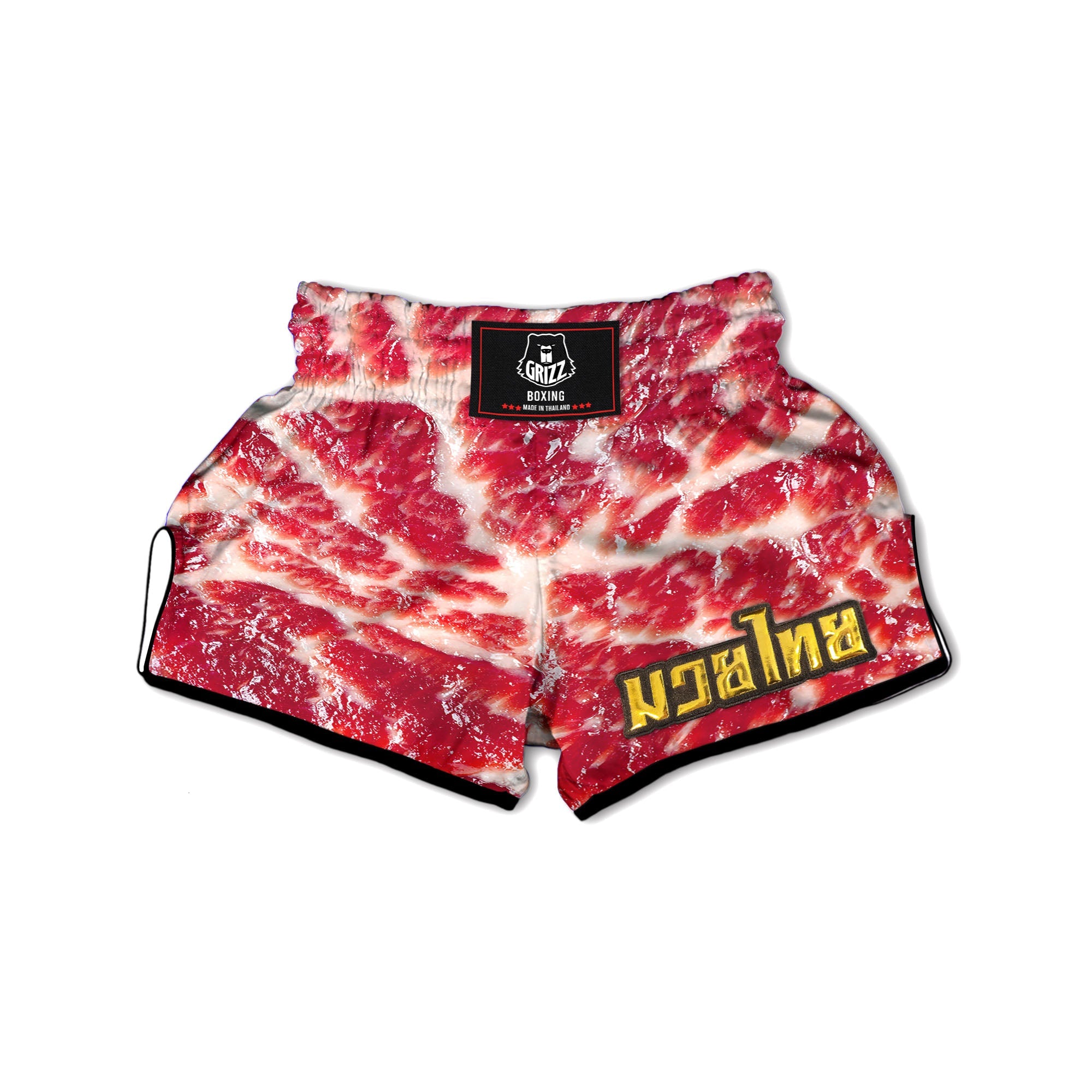 Fresh Meat Print Muay Thai Boxing Shorts-grizzshop