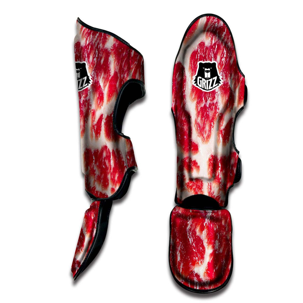 Fresh Meat Print Muay Thai Shin Guards-grizzshop
