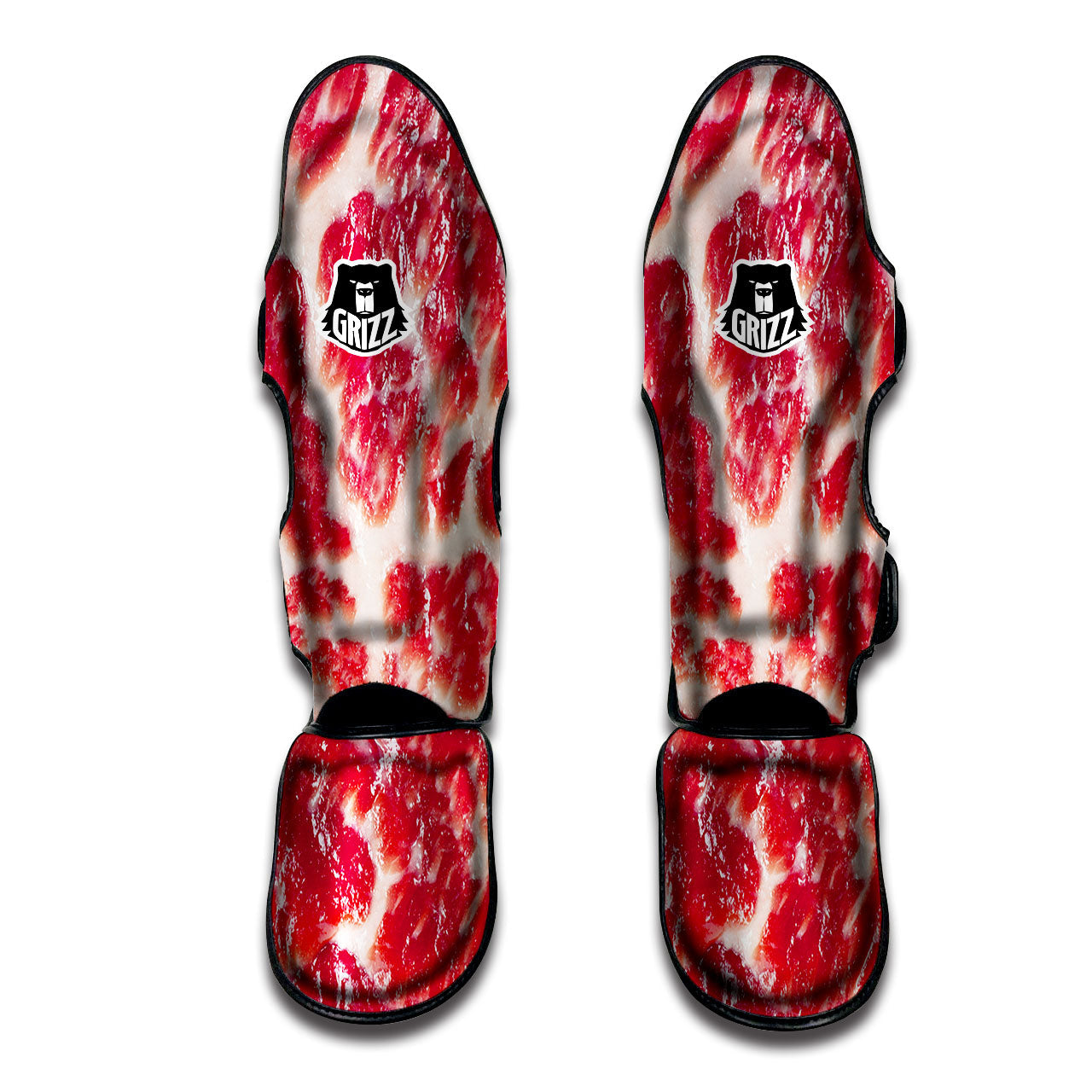 Fresh Meat Print Muay Thai Shin Guards-grizzshop