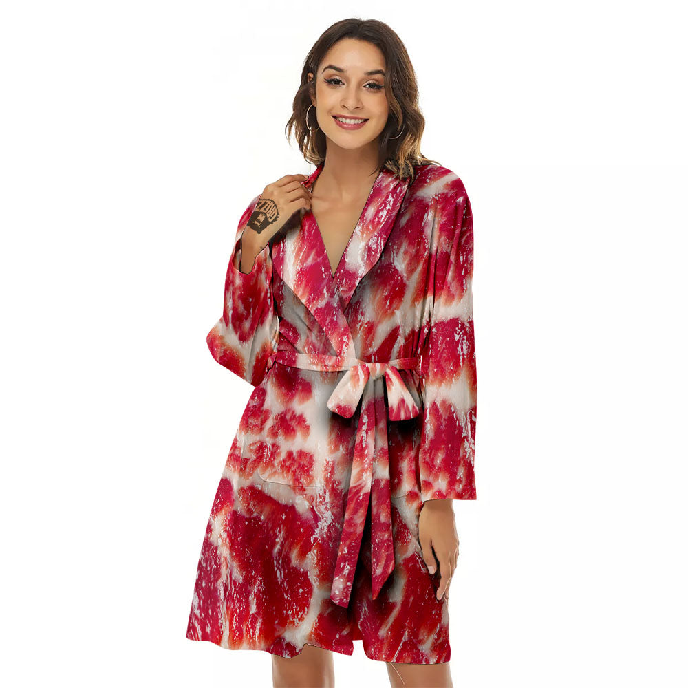 Fresh Meat Print Women's Robe-grizzshop