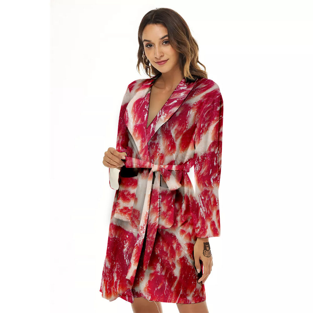 Fresh Meat Print Women's Robe-grizzshop