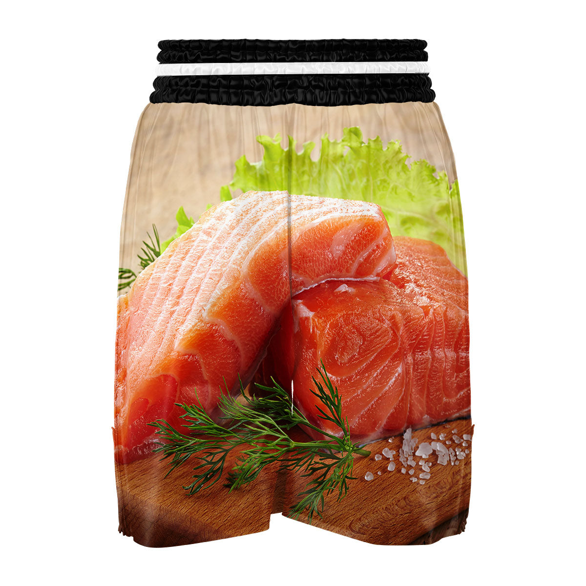 Fresh Salmon Print Boxing Shorts-grizzshop