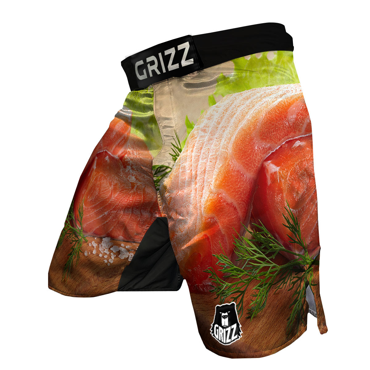 Fresh Salmon Print MMA Shorts-grizzshop
