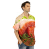 Fresh Salmon Print Men's Hawaiian Shirt-grizzshop