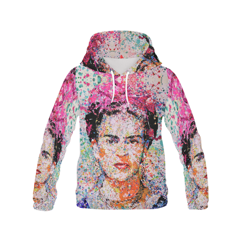 Frida Kahlo Pink Art Hoodie-grizzshop