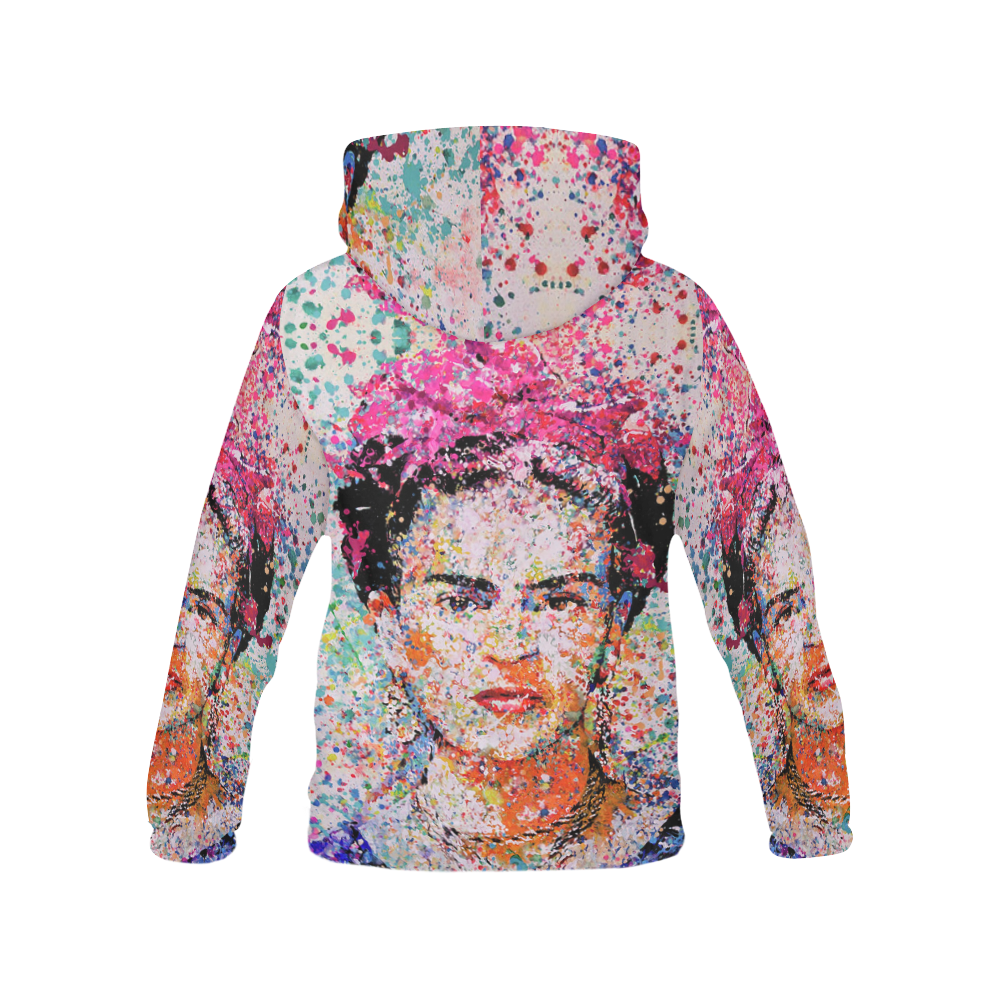 Frida Kahlo Pink Art Hoodie-grizzshop
