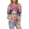 Frida Kahlo Pink Art Hoodie-grizzshop