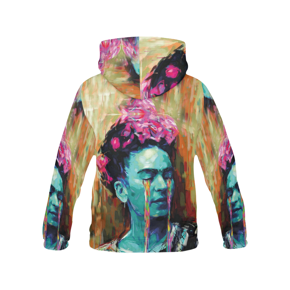 Frida Kahlo Print Hoodie-grizzshop