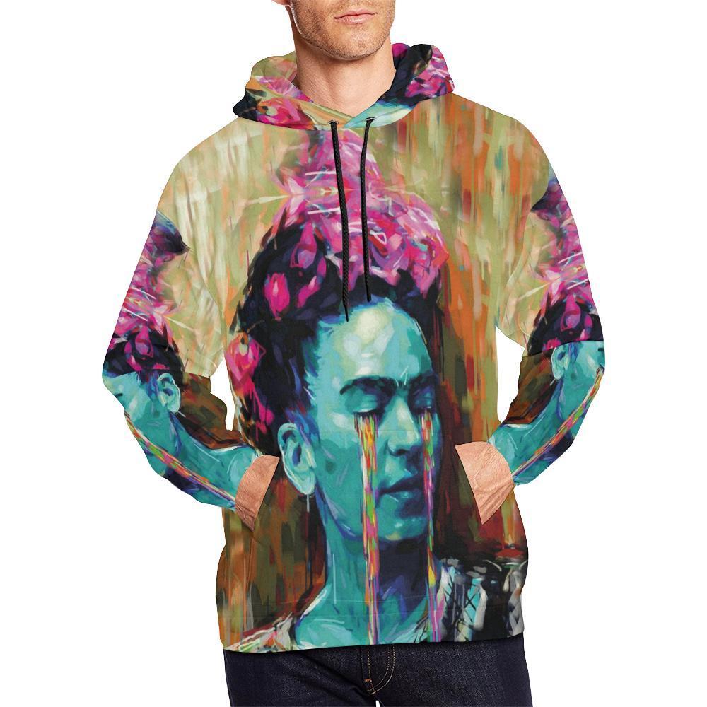 Frida Kahlo Print Hoodie-grizzshop