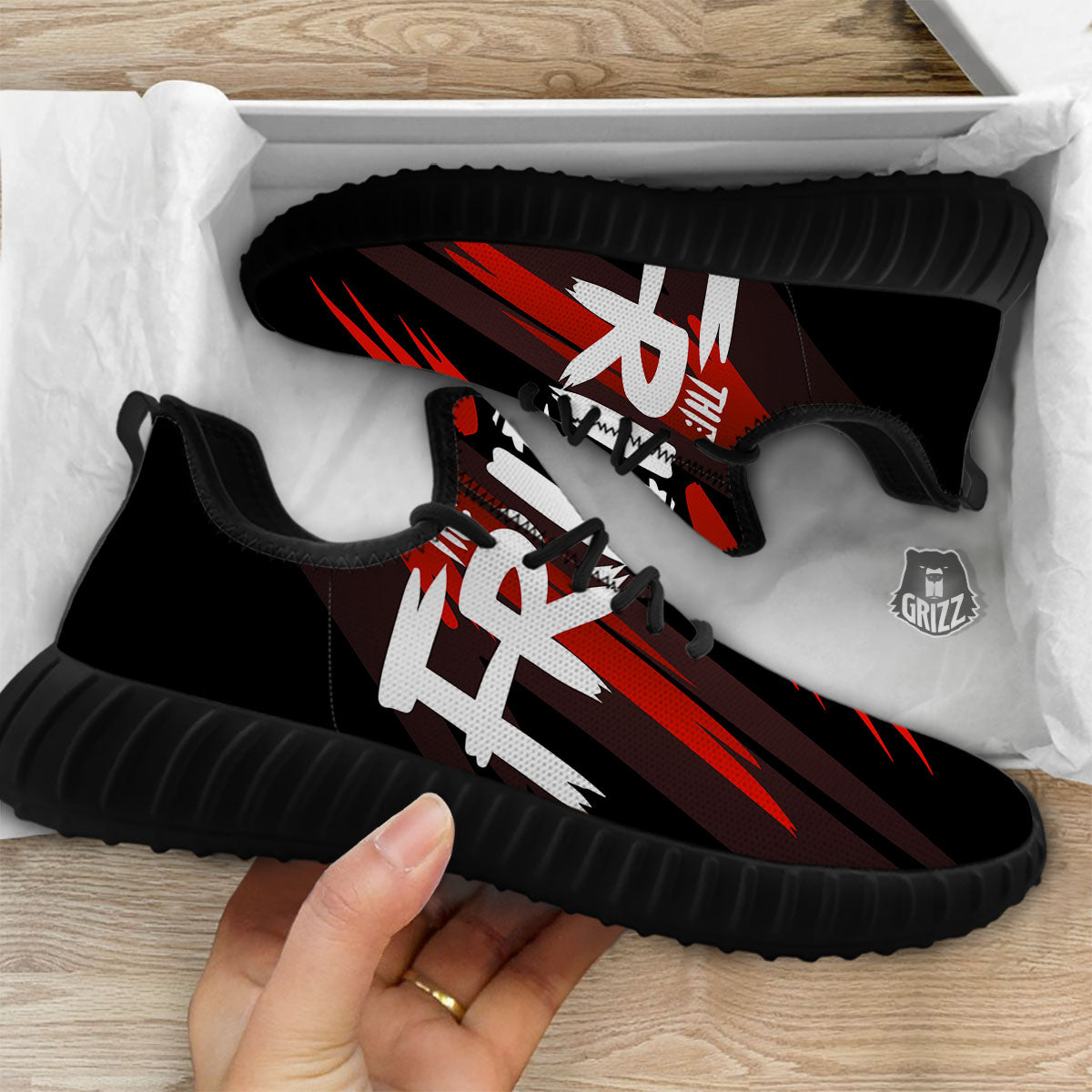 Friday 13 Print Black Walking Shoes-grizzshop