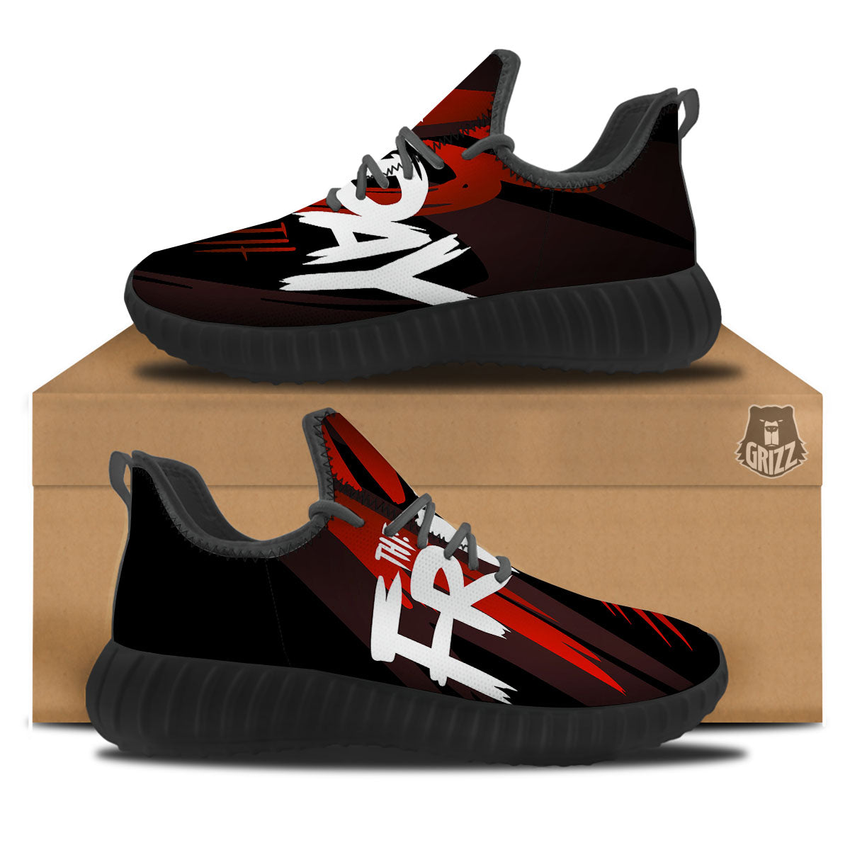 Friday 13 Print Black Walking Shoes-grizzshop