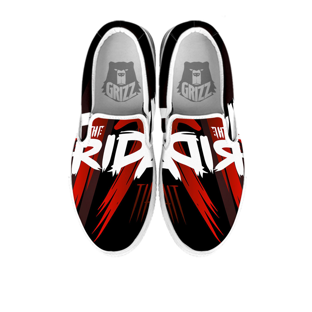 Friday 13 Print White Slip On Shoes-grizzshop