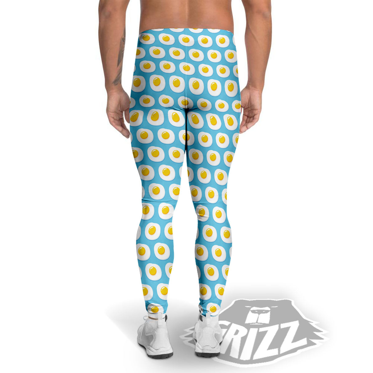 Fried Eggs Blue Print Pattern Men's Leggings-grizzshop