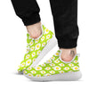 Fried Eggs Lime Green Print Pattern White Athletic Shoes-grizzshop