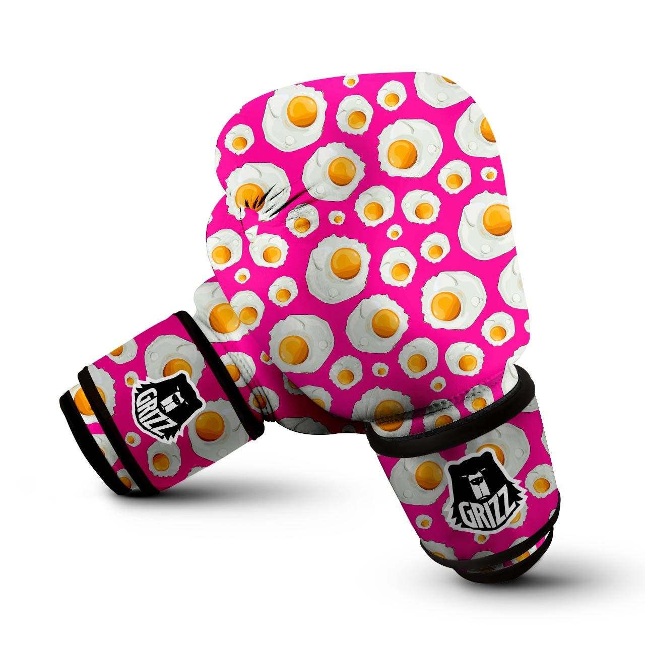 Fried Eggs Pink Print Pattern Boxing Gloves-grizzshop