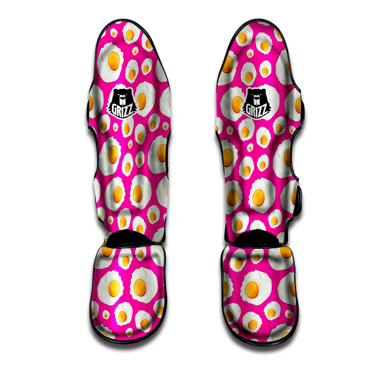 Fried Eggs Pink Print Pattern Muay Thai Shin Guards-grizzshop