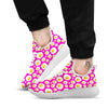 Fried Eggs Pink Print Pattern White Athletic Shoes-grizzshop