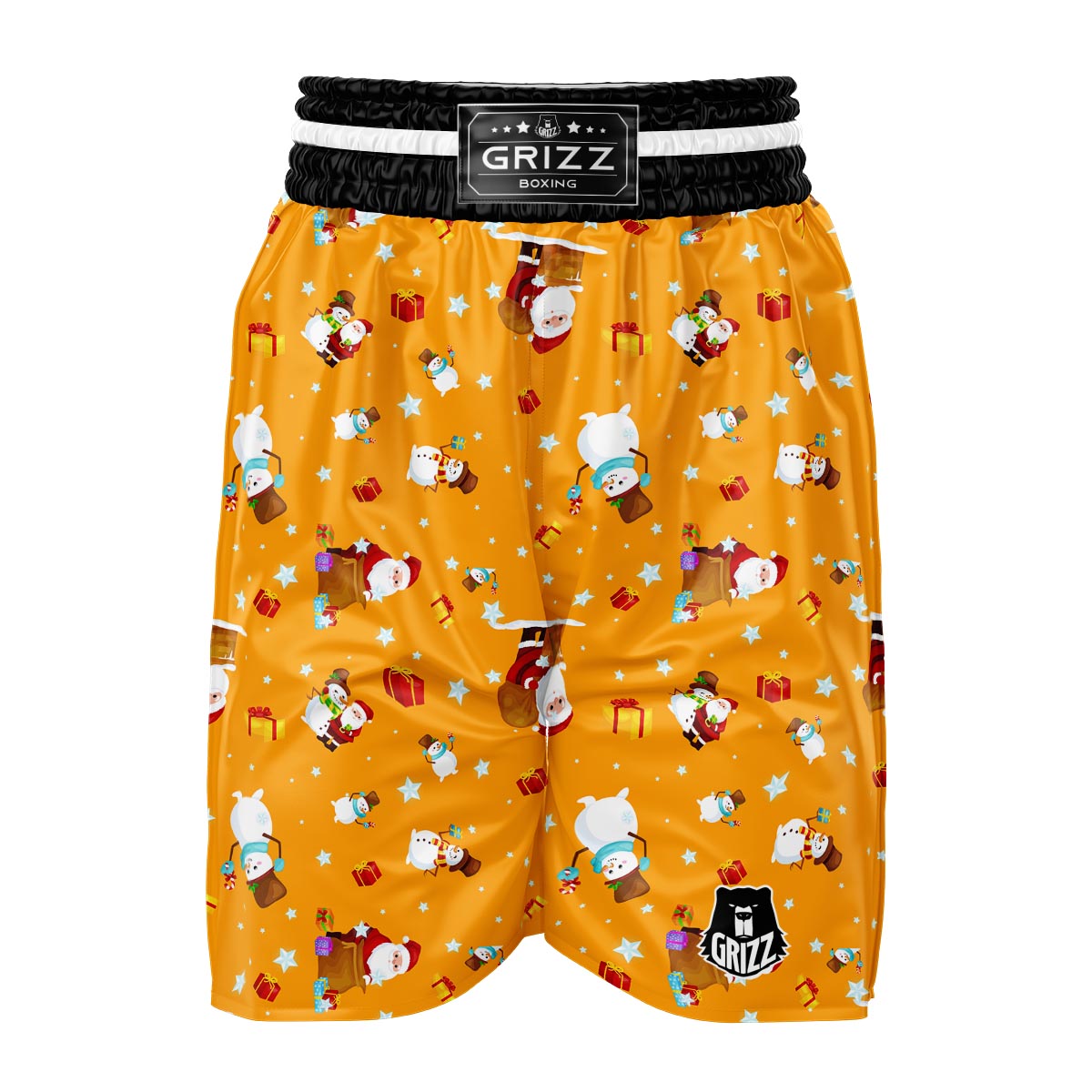 Friends And Santa Claus Print Pattern Boxing Shorts-grizzshop