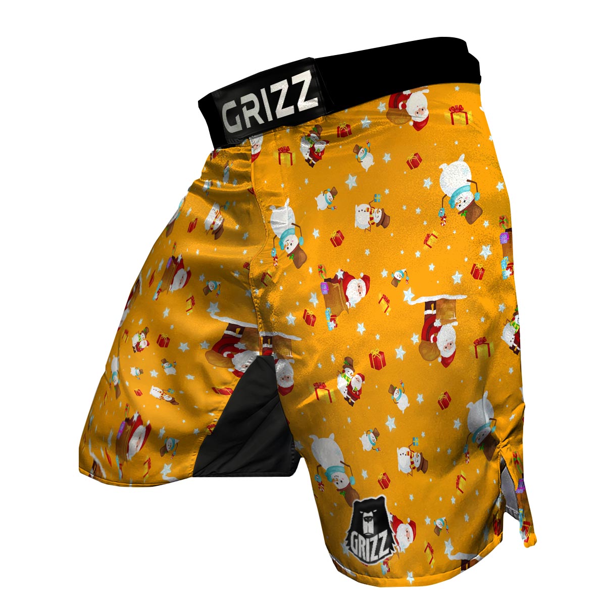 Friends And Santa Claus Print Pattern MMA Shorts-grizzshop