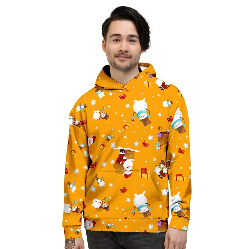 Friends And Santa Claus Print Pattern Men's Hoodie-grizzshop