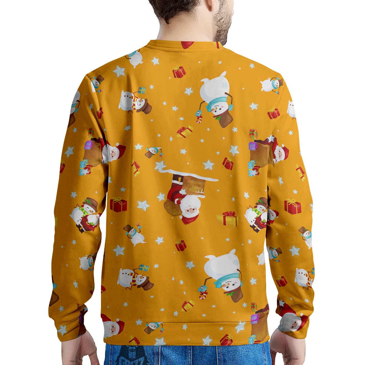 Friends And Santa Claus Print Pattern Men's Sweatshirt-grizzshop