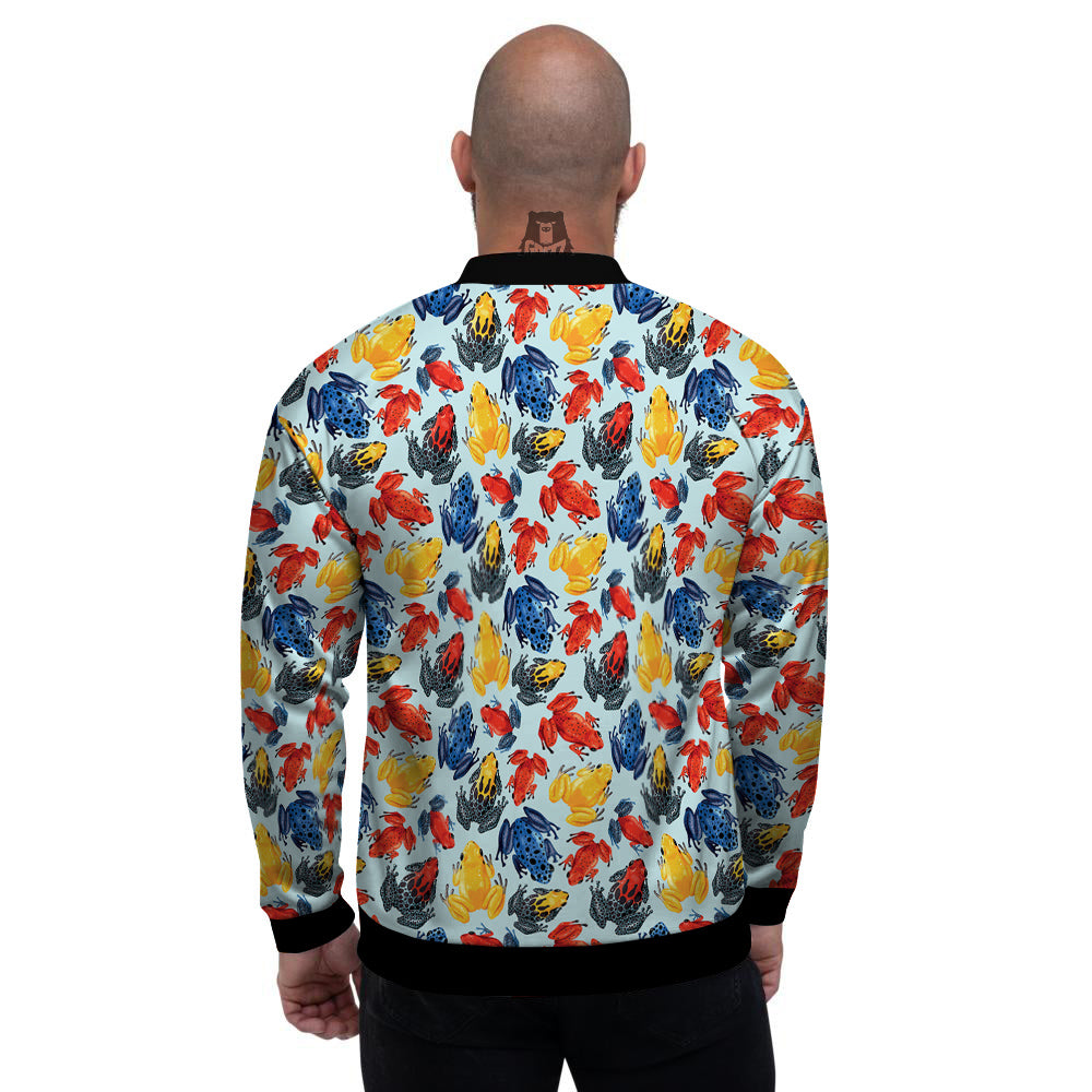 Frog Colorful Print Pattern Men's Bomber Jacket-grizzshop