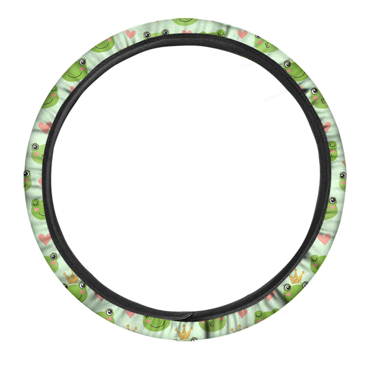 Frog Cute Print Pattern Car Steering Wheel Cover-grizzshop