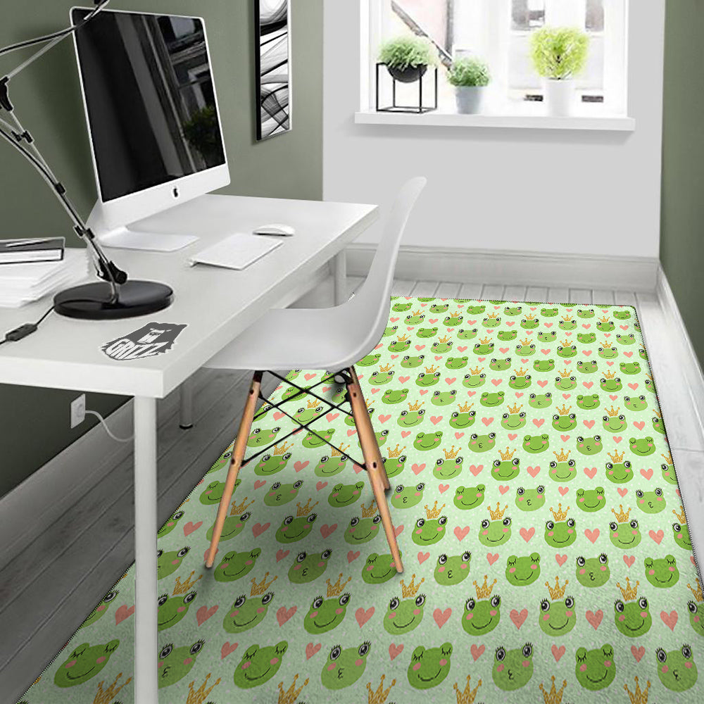 Frog Cute Print Pattern Floor Mat-grizzshop