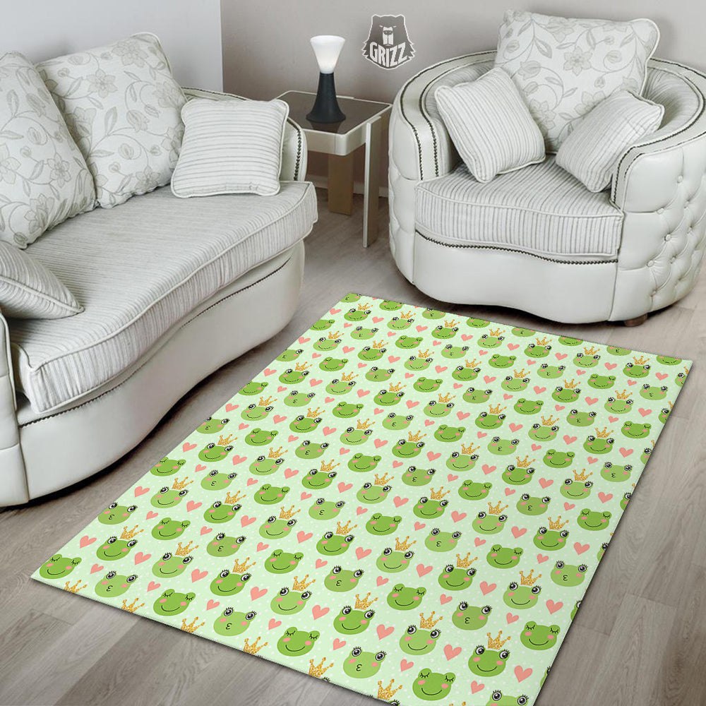 Frog Cute Print Pattern Floor Mat-grizzshop