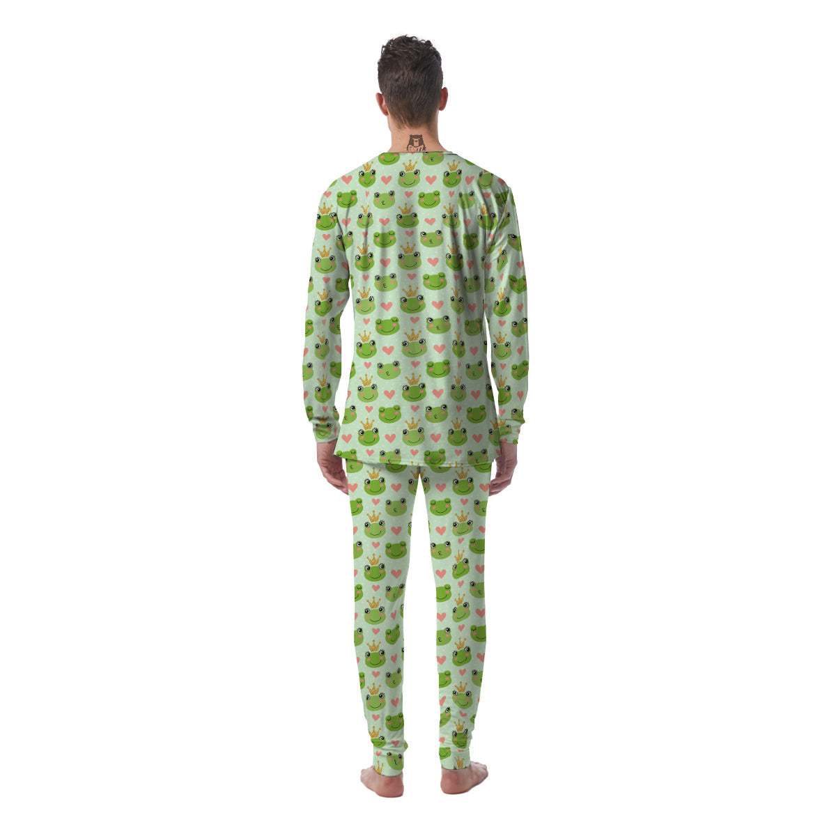 Frog Cute Print Pattern Men's Pajamas-grizzshop
