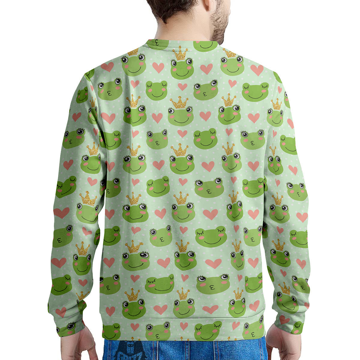Frog Cute Print Pattern Men's Sweatshirt-grizzshop