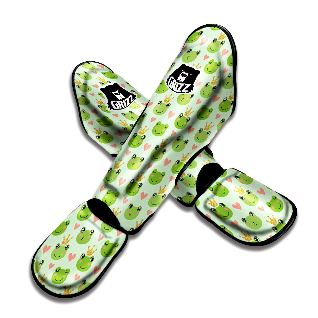 Frog Cute Print Pattern Muay Thai Shin Guards-grizzshop