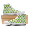 Frog Cute Print Pattern White High Top Shoes-grizzshop