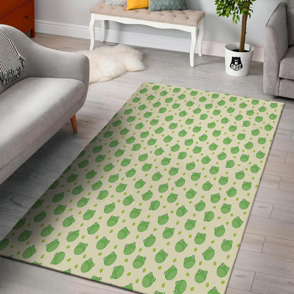 Frog Faces Print Pattern Floor Mat-grizzshop