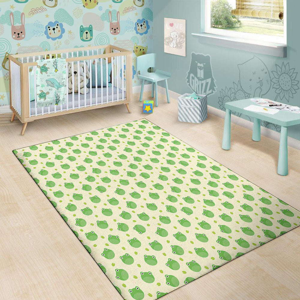 Frog Faces Print Pattern Floor Mat-grizzshop