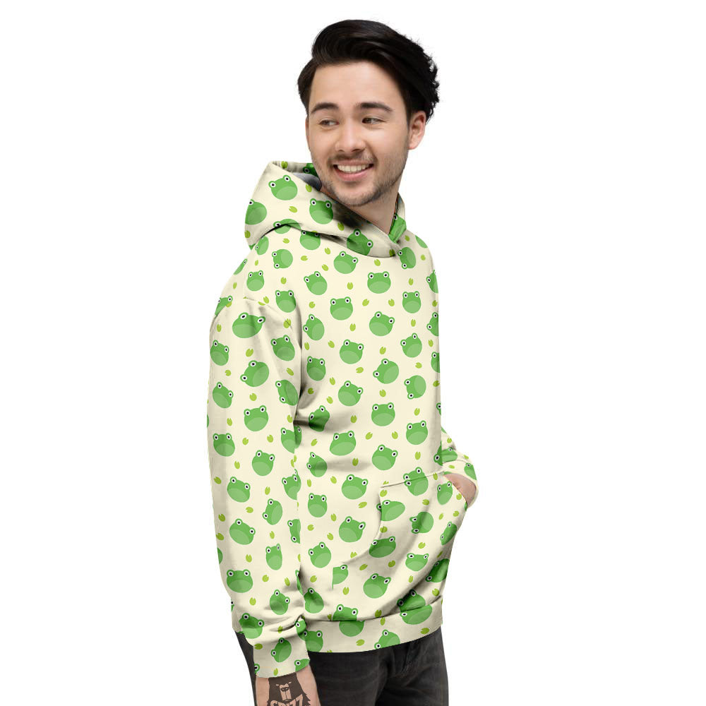 Frog Faces Print Pattern Men's Hoodie-grizzshop