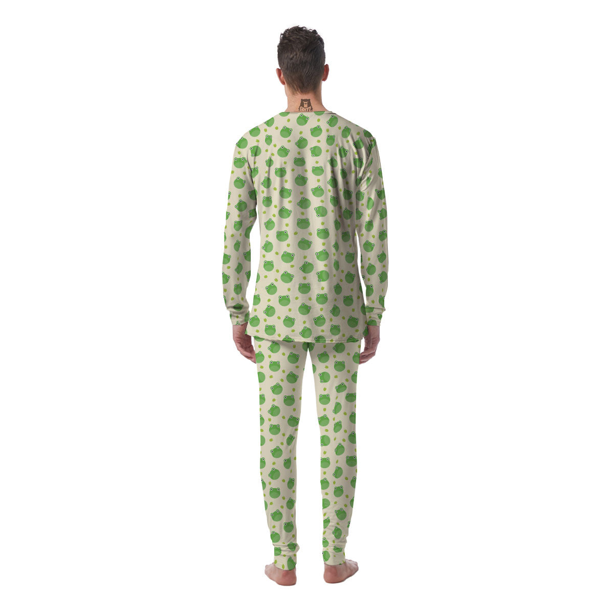 Frog Faces Print Pattern Men's Pajamas-grizzshop