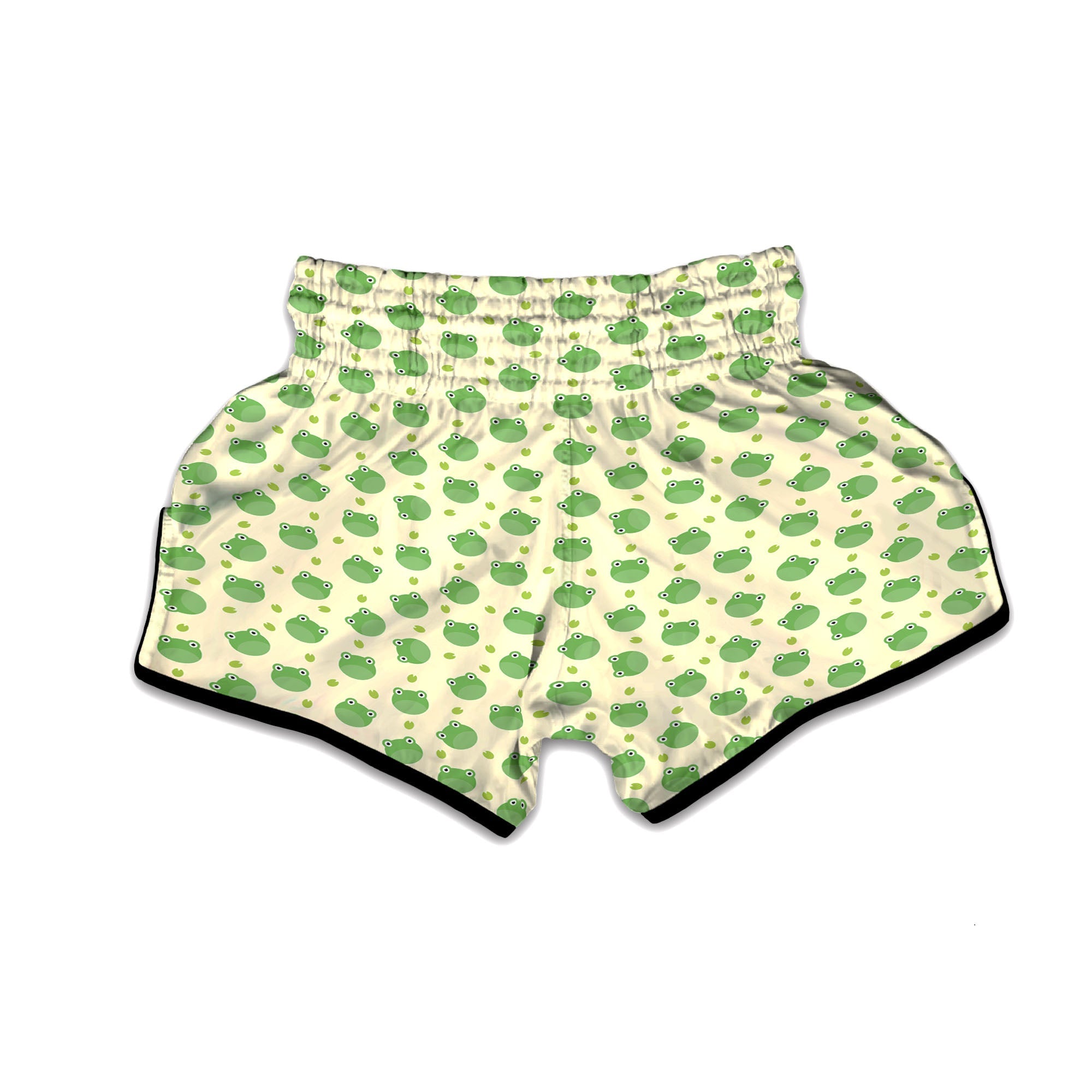 Frog Faces Print Pattern Muay Thai Boxing Shorts-grizzshop